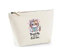 Hippowarehouse Trust me, I'm a cat-tor Printed Make up Cosmetic wash Bag 18x19x9cm