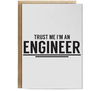 Hippowarehouse Trust me i'm an engineer Birthday Card A5 Personalised with envelope for him for her Funny Cards for Men and Women Blank inside option