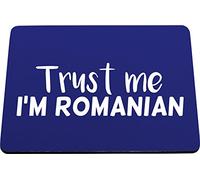 Hippowarehouse Trust me I'm Romanian printed mouse mat pad accessory black rubber base 240mm x 190mm x 60mm