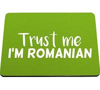 Hippowarehouse Trust me I'm Romanian printed mouse mat pad accessory black rubber base 240mm x 190mm x 60mm