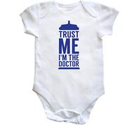Hippowarehouse Trust me I'm the doctor baby vest bodysuit (short sleeve) boys girls