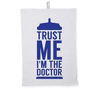 Hippowarehouse Trust me I'm the doctor Tea Towel Eco Printed Dish Cloth Kitchen accessory 50cmx70cm 100% Cotton