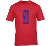 Hippowarehouse Trust me I'm The Doctor Unisex Short Sleeve t-Shirt (Specific Size Guide in Description) Red