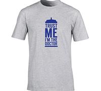 Hippowarehouse Trust me I'm The Doctor Unisex Short Sleeve t-Shirt (Specific Size Guide in Description) Grey
