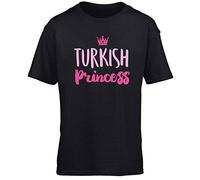 Hippowarehouse Turkish Princess Kids Children's Short Sleeve t-Shirt Black