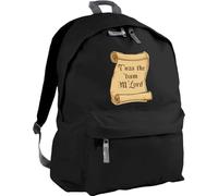 Hippowarehouse T'was the 'tism M'Lord backpack ruck sack Dimensions: 31 x 42 x 21 cm Capacity: 18 litres