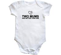 Hippowarehouse Two Mums are Better Than One baby vest bodysuit (short sleeve) boys girls