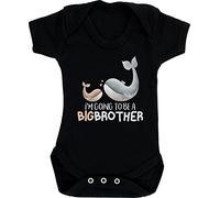 Hippowarehouse Two Whales Siblings I'm going to be a big brother baby vest bodysuit (short sleeve) boys girls