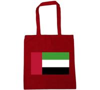 Hippowarehouse Uae Flag Tote Shopping Gym Beach Bag 42cm x38cm, 10 litres