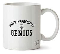 Hippowarehouse Under Appreciated Genius Printed Mug Cup Ceramic 10oz