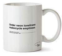 Hippowarehouse Under neon Loneliness Motorcycle Emptiness Printed Mug Cup Ceramic 10oz