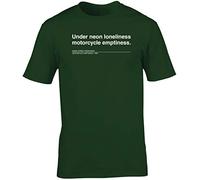 Hippowarehouse Under neon Loneliness Motorcycle Emptiness Unisex Short Sleeve t-Shirt (Specific Size Guide in Description)