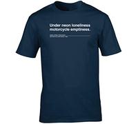 Hippowarehouse Under neon Loneliness Motorcycle Emptiness Unisex Short Sleeve t-Shirt (Specific Size Guide in Description)