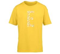 Hippowarehouse Unicorn Letter E Kids Children's Short Sleeve t-Shirt