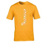 Hippowarehouse Unicorn Letter J Unisex Short Sleeve t-Shirt Small Adult Gold