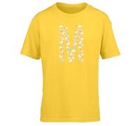 Hippowarehouse Unicorn Letter M Kids Children's Short Sleeve t-Shirt
