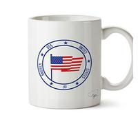 Hippowarehouse USA Flag Printed Mug Cup Ceramic 10oz