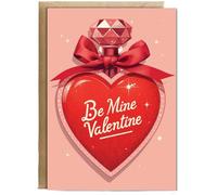 Hippowarehouse Valentine heart potion be mine Personalised Card A6 with envelope for him for her Funny Cards for Men and Women Blank inside option