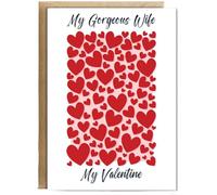 Hippowarehouse Valentine My Gorgeous wife Personalised Card A6 with envelope for him for her Funny Cards for Men and Women Blank inside option