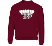 Hippowarehouse Vampire in training kids children's unisex jumper sweatshirt pullover Maroon