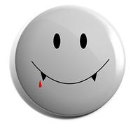 Hippowarehouse Vampire smile blood Badge Various Sizes 38mm 50mm 75mm