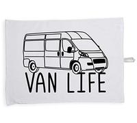Hippowarehouse Van Life Tea Towel Eco Printed Dish Cloth Kitchen accessory 50cmx70cm 100% Cotton