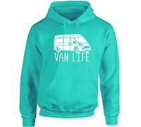 Hippowarehouse Van Life Unisex Hoodie Hooded top (Specific Size Guide in Description)