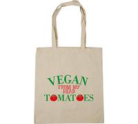 Hippowarehouse Vegan From My Head Tomatoes Tote Shopping Gym Beach Bag 42cm x38cm, 10 litres