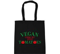 Hippowarehouse Vegan From My Head Tomatoes Tote Shopping Gym Beach Bag 42cm x38cm, 10 litres