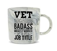 Hippowarehouse Vet Because Badass Miracle Worker Isn't an Official Job Title Printed Mug Various Colour Options Ceramic Cup Kitchenware 11oz