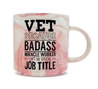 Hippowarehouse Vet Because Badass Miracle Worker Isn't an Official Job Title Printed Mug Various Colour Options Ceramic Cup Kitchenware 11oz