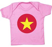 Hippowarehouse Vietnam Flag Baby Unisex t-Shirt Short Sleeve Light Pink