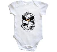 Hippowarehouse Violet's dragons in the sky baby vest bodysuit (short sleeve) boys girls