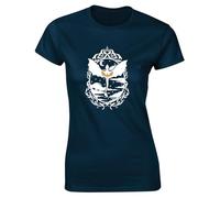 Hippowarehouse Violet's Dragons in The Sky Womens Slim fit Short Sleeve t-Shirt Small (UK Size 10)