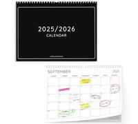 Hippowarehouse Wall Calendar 2026 Family Wall Planner Easy to Write On School Organizer Minimalist Student A4 UK Bank Holidays 170gsm Paper for Home Business Office January 2026 to 31 December 2026