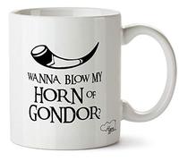 Hippowarehouse Wanna Blow My Horn of Gondor? Printed Mug Cup Ceramic 10oz