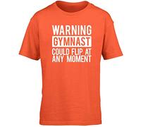 Hippowarehouse Warning Gymnast Could Flip At Any Moment Kids Children's Short Sleeve t-Shirt