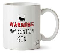 Hippowarehouse Warning May Contain Gin Printed Mug Cup Ceramic 10oz
