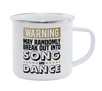 Hippowarehouse Warning May Randomly Break Out Into Song and Dance Printed Mug Various Colour Options Ceramic Cup Kitchenware 11oz