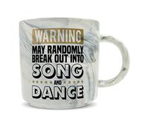 Hippowarehouse Warning May Randomly Break Out Into Song and Dance Printed Mug Various Colour Options Ceramic Cup Kitchenware 11oz