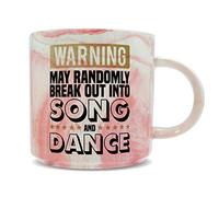 Hippowarehouse Warning May Randomly Break Out Into Song and Dance Printed Mug Various Colour Options Ceramic Cup Kitchenware 11oz