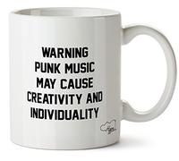 Hippowarehouse Warning Punk Music May Cause Creativity and Individuality Printed Mug Cup Ceramic 10oz