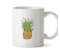 Hippowarehouse Watercolour Effect Pineapple Printed Mug Cup Ceramic 10oz