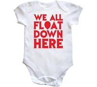 Hippowarehouse We all float down here baby vest bodysuit (short sleeve) boys girls