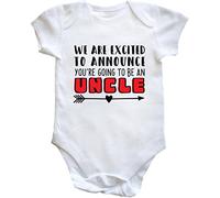 Hippowarehouse We Are Excited To Announce You're Going To Be An Uncle baby vest bodysuit (short sleeve) boys girls