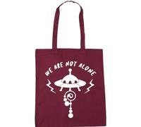 Hippowarehouse We Are Not Alone UFO Martian Tote Shopping Gym Beach Bag 42cm x38cm, 10 litres