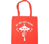 Hippowarehouse We Are Not Alone UFO Martian Tote Shopping Gym Beach Bag 42cm x38cm, 10 litres