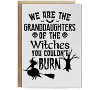 Hippowarehouse We are the granddaughters of the witches you couldnt burn Birthday Card A5 Personalised with envelope for him for her Funny Cards for Men and Women Blank inside option