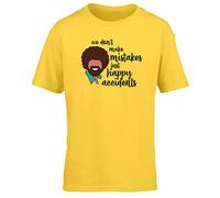 Hippowarehouse We don't make mistakes just happy accidents bob ross kids children's short sleeve t-shirt