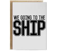Hippowarehouse We going to the ship Personalised Card A6 with envelope for him for her Funny Cards for Men and Women Blank inside option